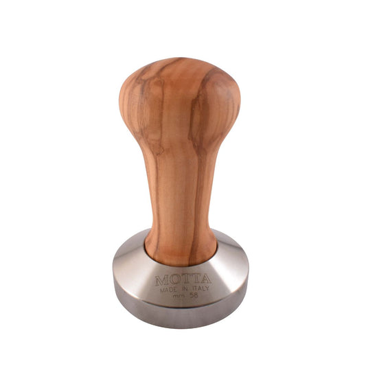 Motta Wooden Coffee Tamper Olive - Flat Base 58mm